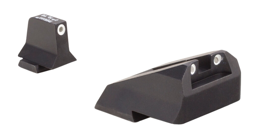 Trijicon Suppressor/Optic Height Night Sight Set for Smith & Wesson M&P/SD9 VE/SD40 VE, Green Tritium, White Outlines