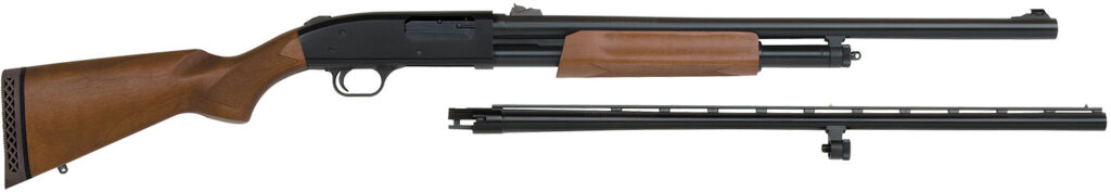 Mossberg 500 Field Combo, 12 Gauge Pump-Action Shotgun, 24"/28", Blued/Walnut, 5-Round