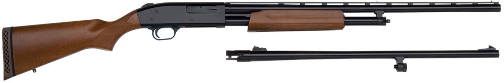 Mossberg 500 Field Combo, 20 Gauge Pump-Action Shotgun, 24"/26", Blued/Walnut, 5-Round