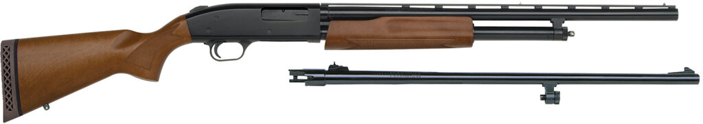 Mossberg 500 Field/Deer Combo, 20 Gauge Pump-Action Shotgun, 22"/24", Blued/Walnut, 5-Round