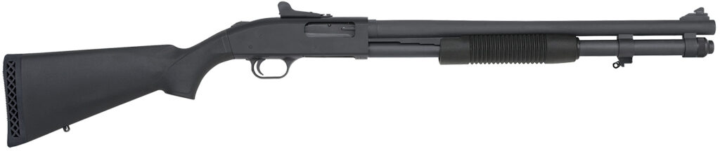 Mossberg 590A1 Tactical, 12 Gauge Pump-Action Shotgun, 20", Ghost Ring Sights, Parkerized/Black Synthetic, 8-Round
