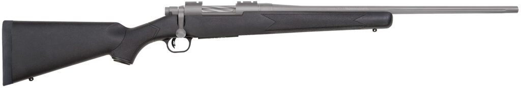 Mossberg Patriot, 7mm-08 Rem Bolt-Action Rifle, 22", Stainless Cerakote/Black Synthetic, 5+1