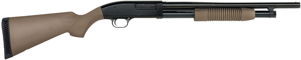 Mossberg Maverick 88 Security, 12 Gauge Pump-Action Shotgun, 18.5", FDE/Black Synthetic, 5-Round