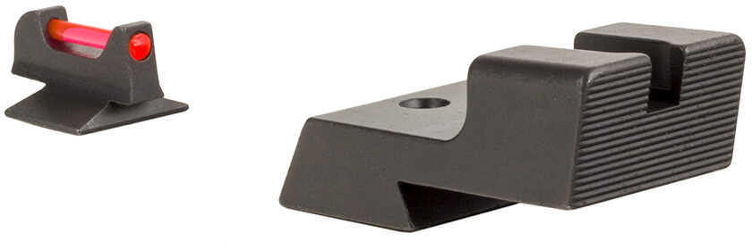 Trijicon Fiber Optic Sight Set for 1911 Novak Low Cut with red front fiber and black rear sight