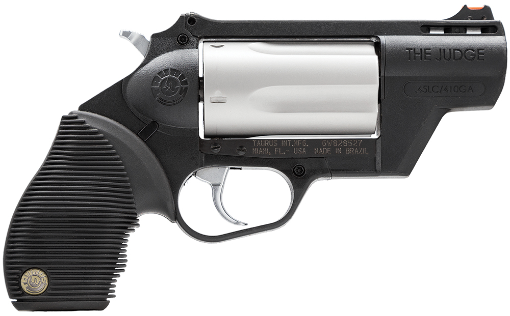Taurus Judge Public Defender Polymer, .45 Colt/.410 Bore Revolver, 2.5" Barrel, Stainless Steel, 5-Round