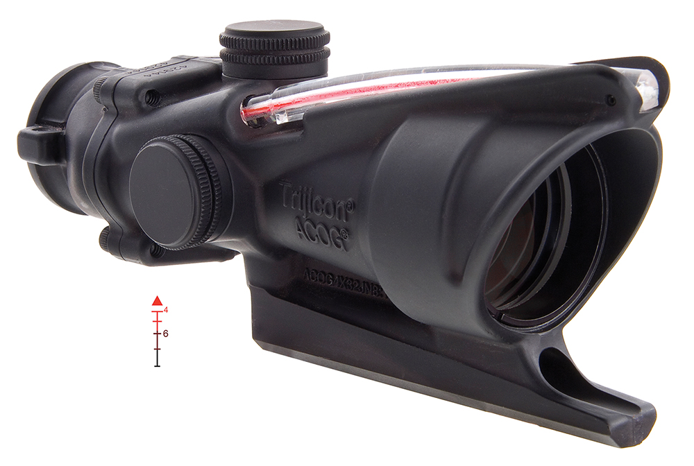 Trijicon ACOG TA31A 4×32 Riflescope, Red .223 Triangle Reticle, Black