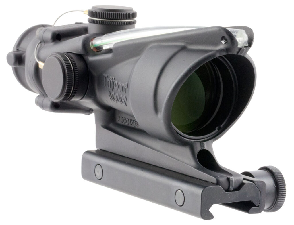 Trijicon ACOG TA31H-G 4×32 Riflescope, Green .223 Horseshoe/Dot Reticle, TA51 Mount, Black
