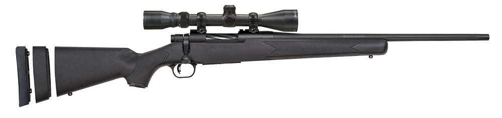 Mossberg Patriot Super Bantam Scoped Combo, 7mm-08 Rem Bolt-Action Rifle, 20", Matte Blue/Black Synthetic, 5+1