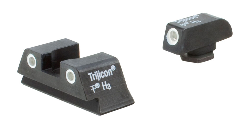 Trijicon Bright & Tough Night Sight Set for Glock 42/43/43X/48, Green Tritium, White Outlines