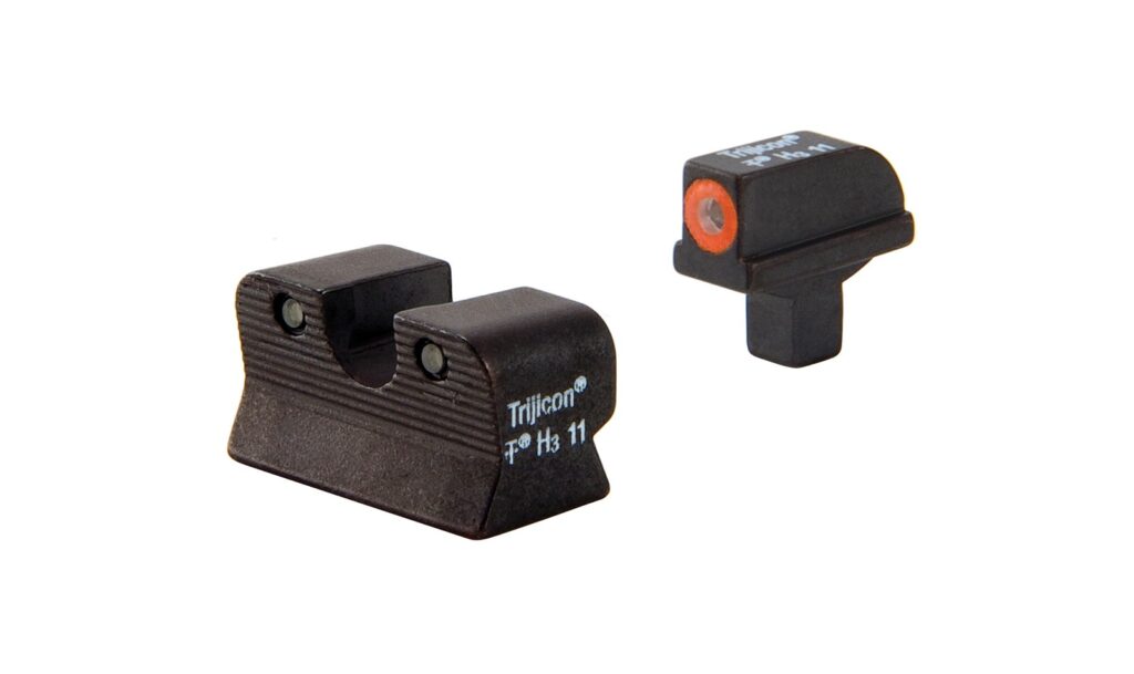 Trijicon HD Night Sight Set for 1911 Colt Cut, Orange Front Outline
