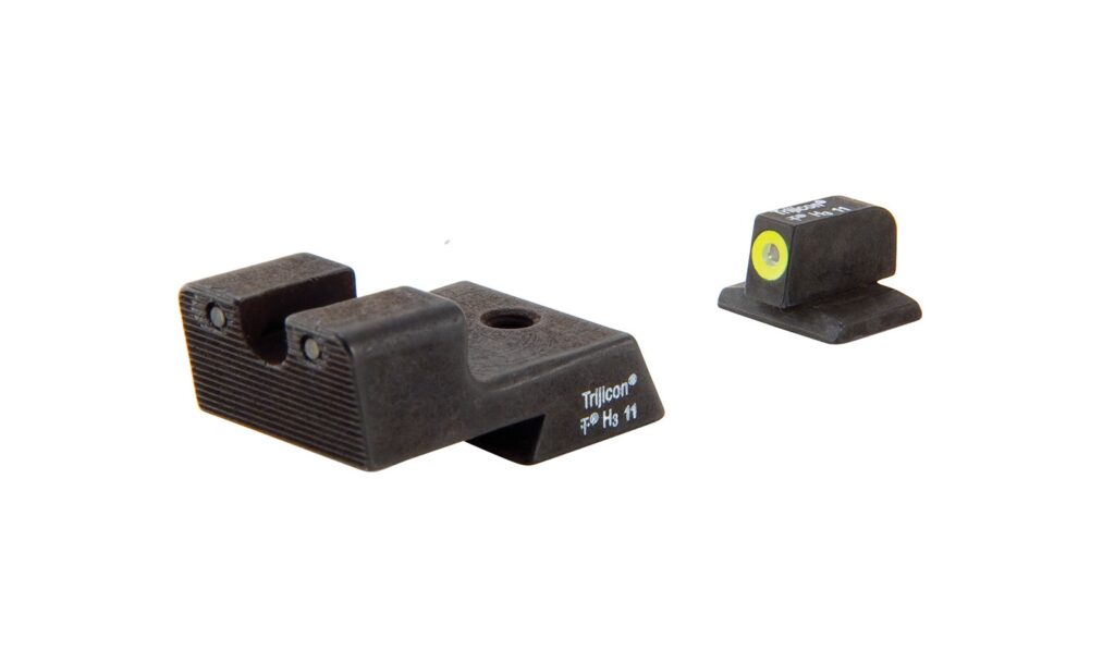 Trijicon HD Night Sight Set for 1911 Novak Cut, Yellow Front Outline