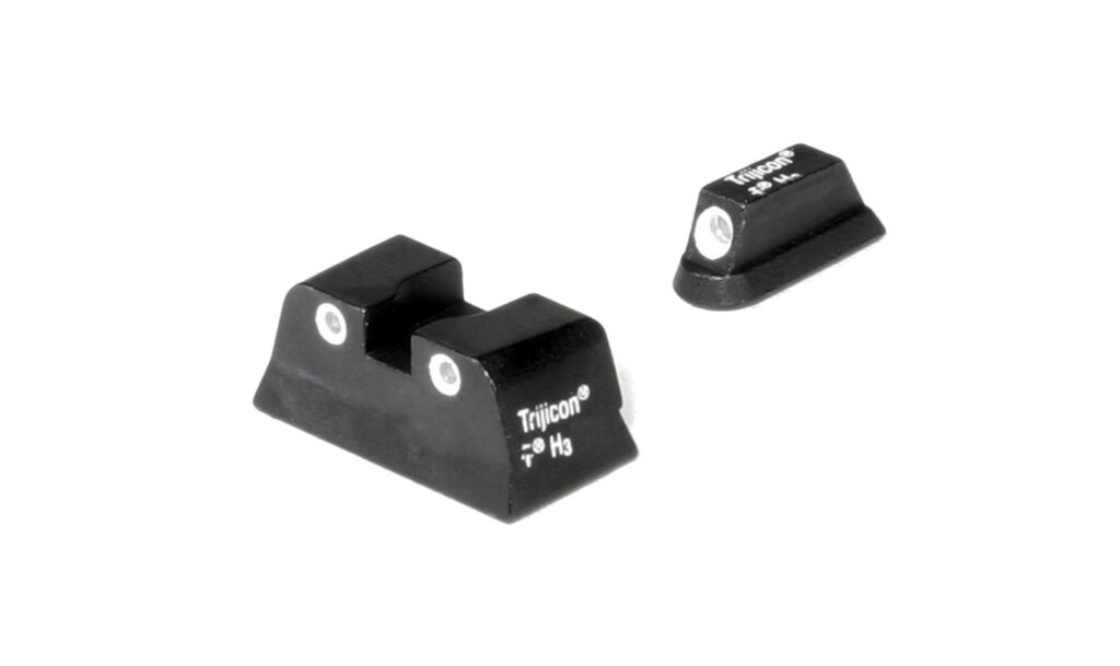 Trijicon Bright & Tough Night Sight Set for CZ 75 Dovetail Front, Green Tritium, White Outlines