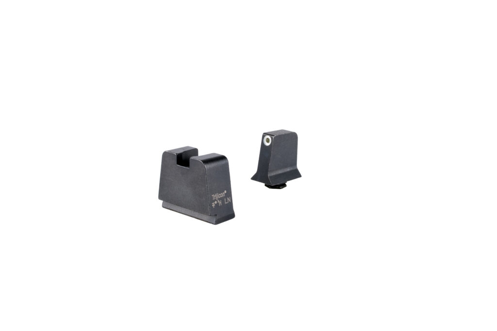 Trijicon Suppressor/Optic Height Sight Set for Glock 42/43/43X/48, White-Outline Green Tritium Front, Non-Tritium Rear
