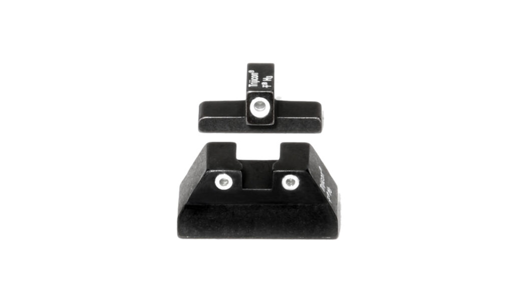Trijicon Bright & Tough Night Sight Set for H&K USP, Green Tritium, White Outlines - front-facing view