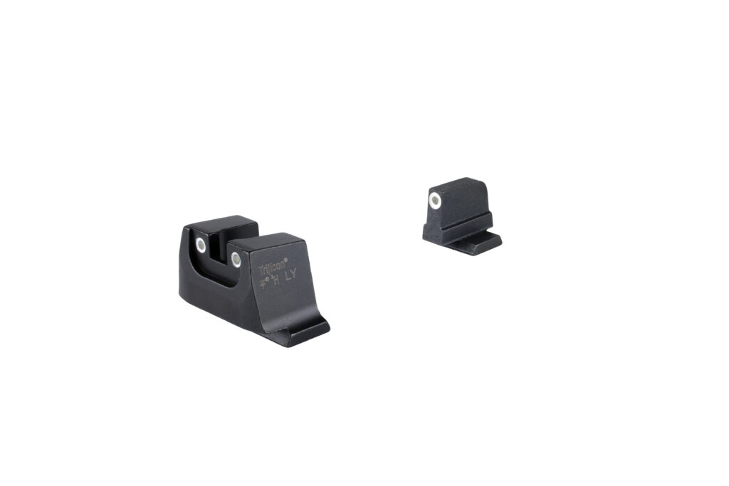 Trijicon Suppressor/Optic Height Night Sight Set for Smith & Wesson M&P C.O.R.E., Green Tritium, White Outlines