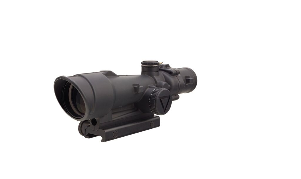 Trijicon ACOG TA110 3.5×35 LED Riflescope, Green .223 Chevron Reticle, TA51 Mount, Black