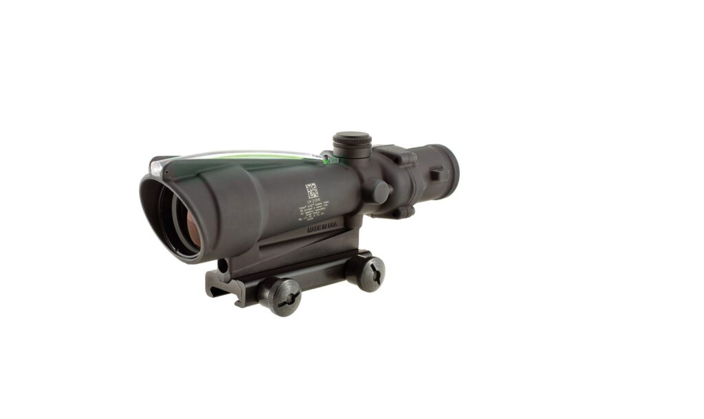 Trijicon ACOG TA11F-G 3.5×35 Riflescope, Green .223 Chevron Reticle, TA51 Mount, Black