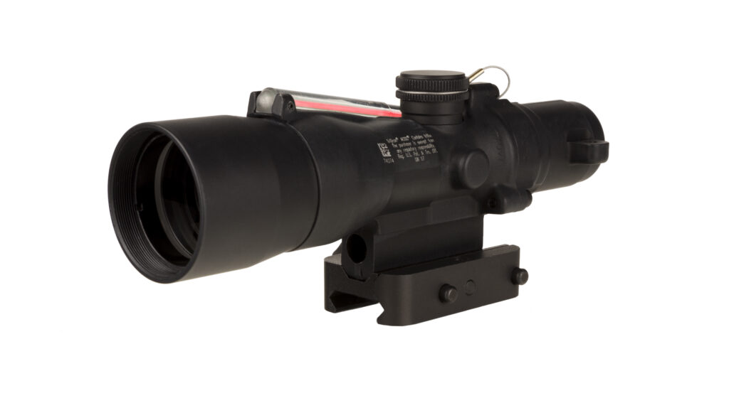 Trijicon Compact ACOG 3x30 Riflescope, Red 7.62x39/123gr Horseshoe/Dot Reticle, Q-LOC Mount, Black
