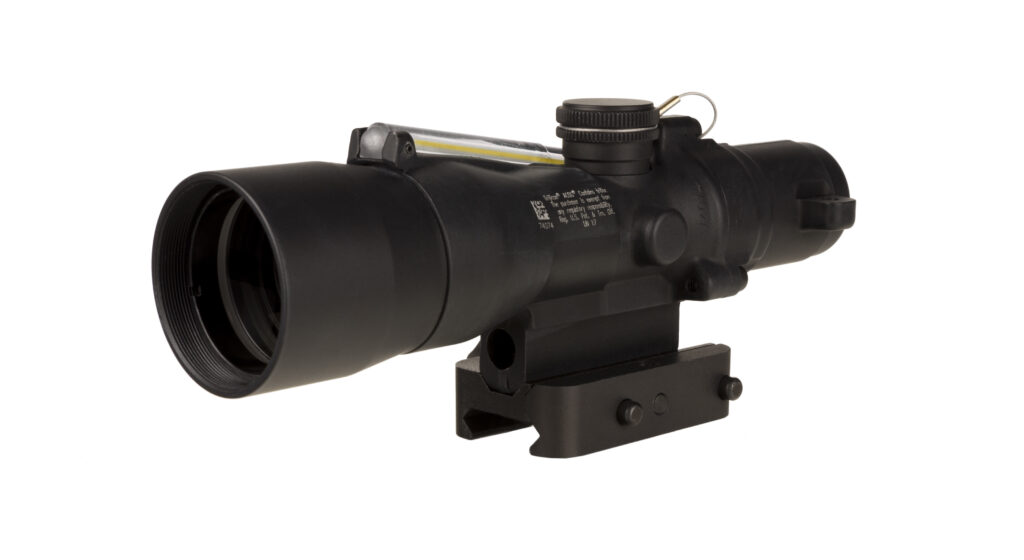 Trijicon Compact ACOG 3x30 Riflescope, Amber .300 Blackout 115/220gr Crosshair Reticle, Q-LOC Mount, Black