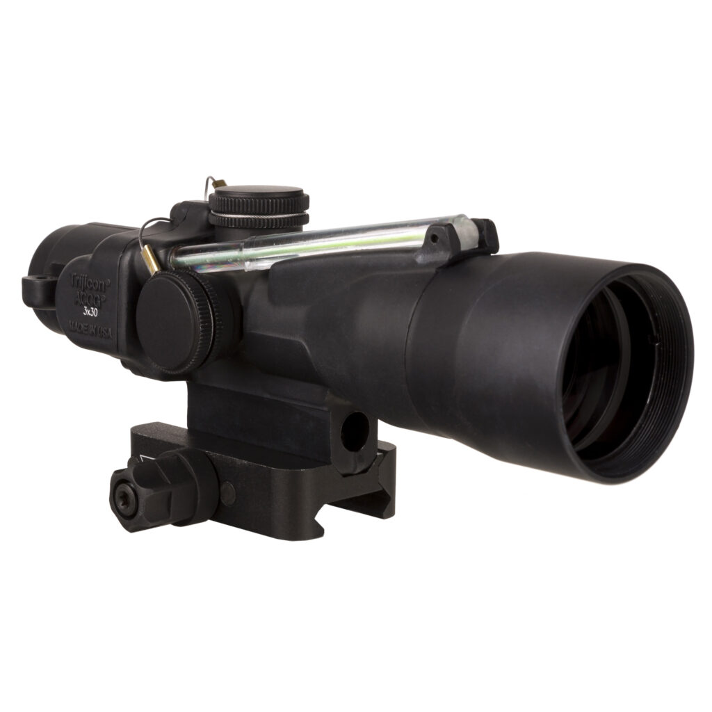 Trijicon Compact ACOG 3x30 Riflescope, Green .300 Blackout 115/220gr Crosshair Reticle, Q-LOC Mount, Black