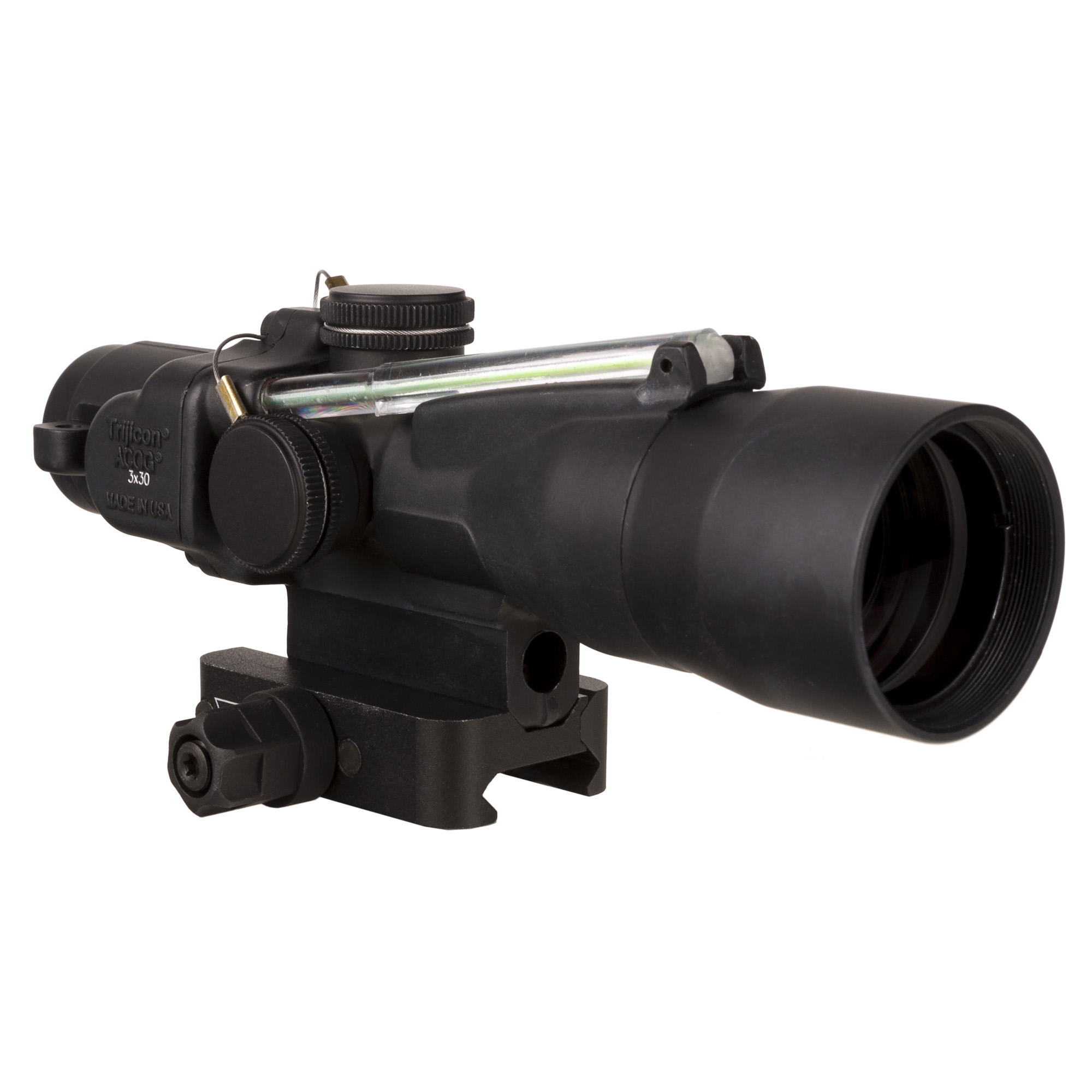 Trijicon Compact ACOG 3x30 Riflescope, Green .300 Blackout 115/220gr Crosshair Reticle, Q-LOC Mount, Black