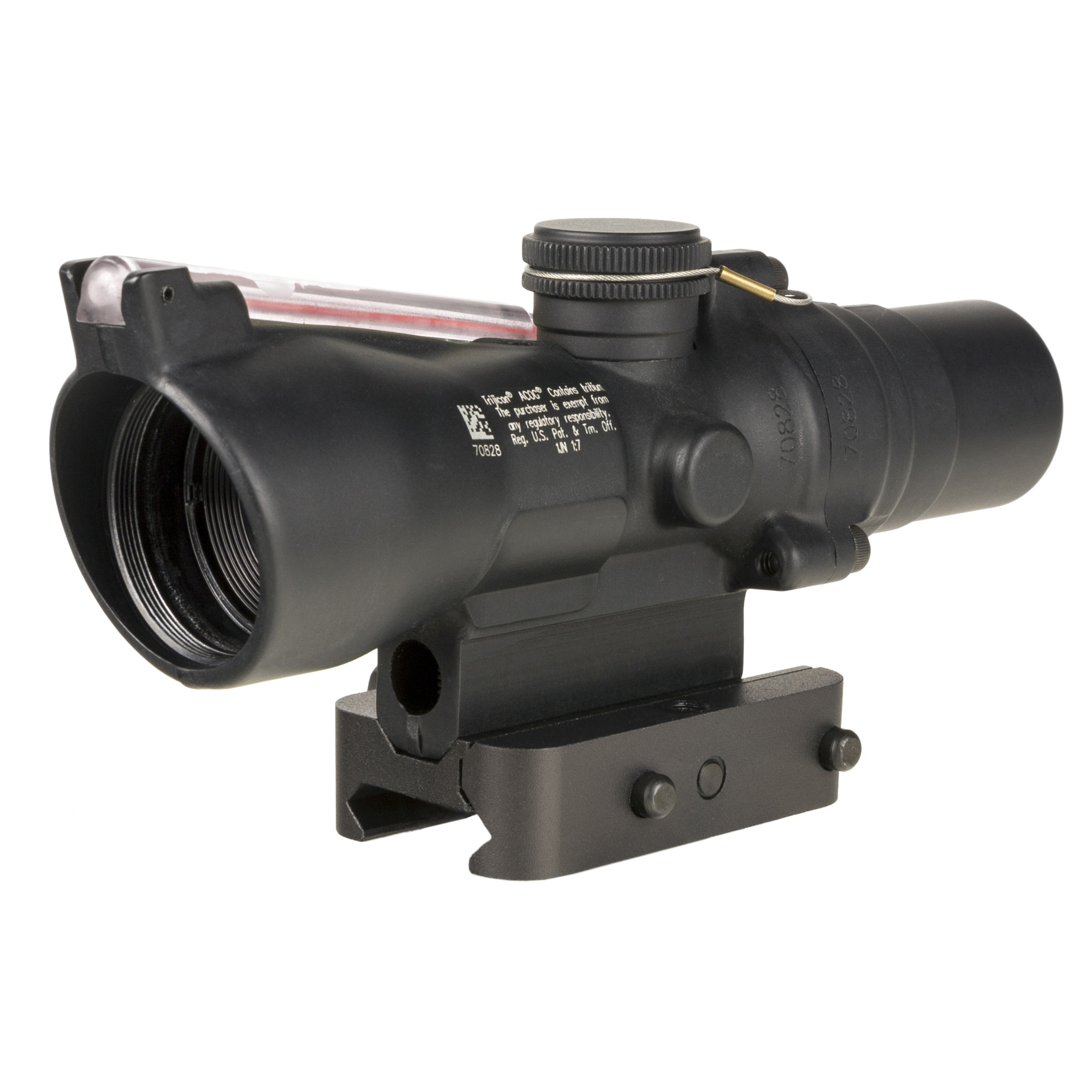 Trijicon Compact ACOG 2x20 Riflescope, Red Crosshair Reticle, Q-LOC Mount, Black