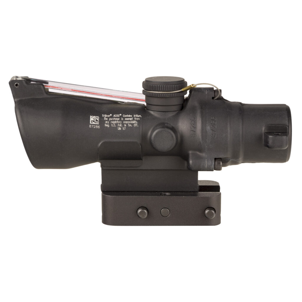 Trijicon Compact ACOG 3x24 Riflescope, Red .223/55gr Horseshoe/Dot Reticle, Q-LOC Mount, Black