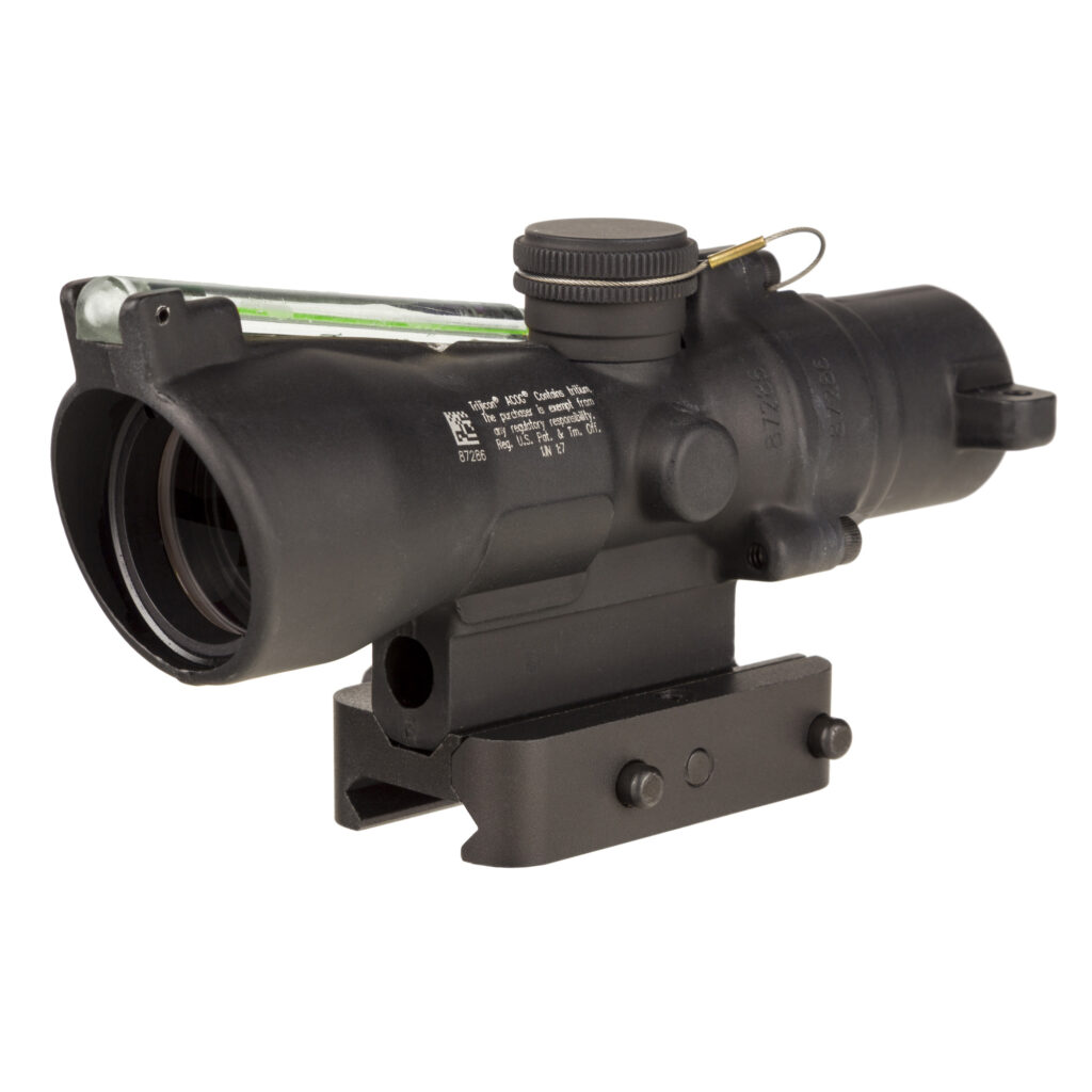 Trijicon Compact ACOG 3x24 Riflescope, Green .223/55gr Horseshoe/Dot Reticle, Q-LOC Mount, Black