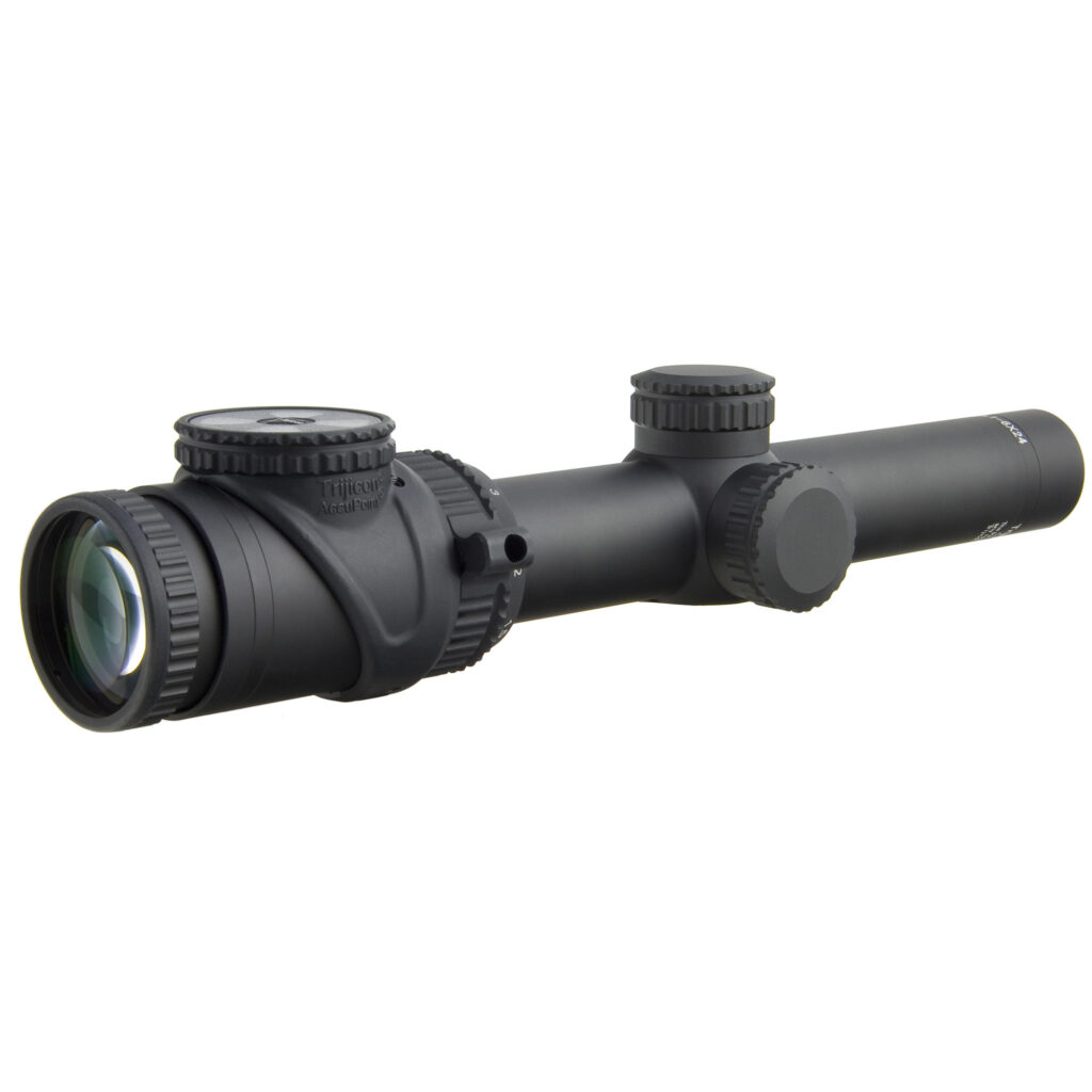 Trijicon AccuPoint 1-6×24 Riflescope, Circle-Cross Reticle, Green Dot, Matte Black - scope exterior view