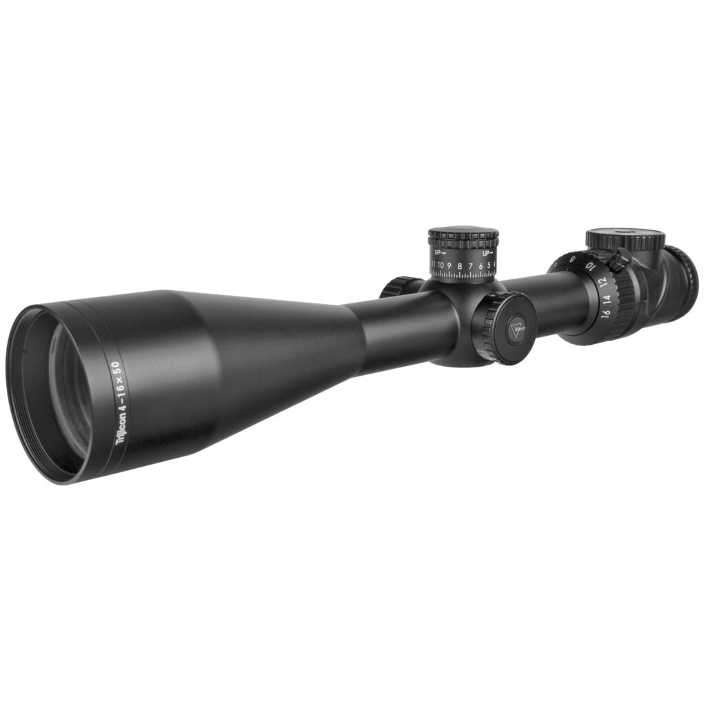Trijicon AccuPoint 4-16×50 Riflescope, MOA Ranging Reticle, Green Dot, Satin Black - scope exterior view