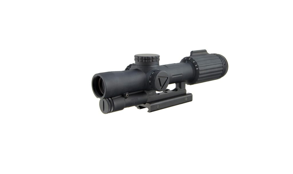Trijicon VCOG 1-6×24 FFP Riflescope, Red MOA Segmented Circle/Crosshair Reticle, Thumbscrew Mount, Black - exterior view