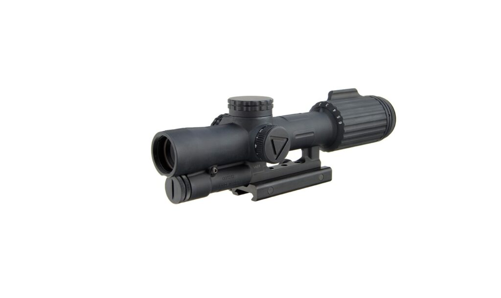 Trijicon VCOG 1-6×24 FFP Riflescope, Green MIL Segmented Circle/Crosshair Reticle, Thumbscrew Mount, Black - exterior view