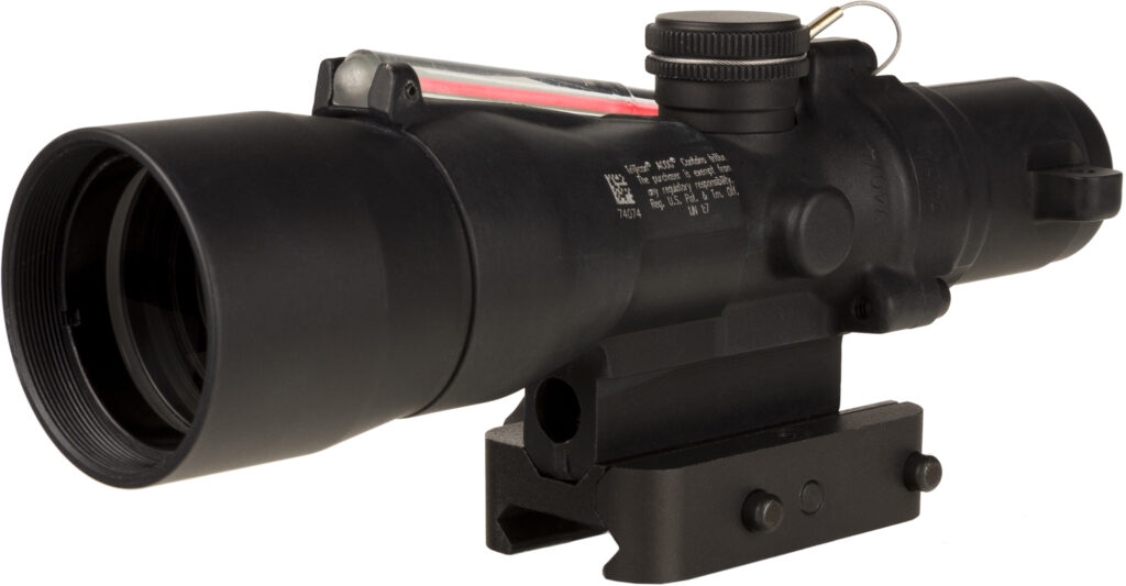 Trijicon Compact ACOG 3x30 Riflescope, Red .308/168gr Crosshair Reticle, Q-LOC Mount, Black