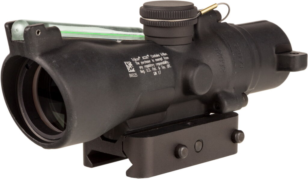 Trijicon Compact ACOG 3x24 Low-Height Riflescope, Green .223/55gr Crosshair Reticle, Q-LOC Mount, Black