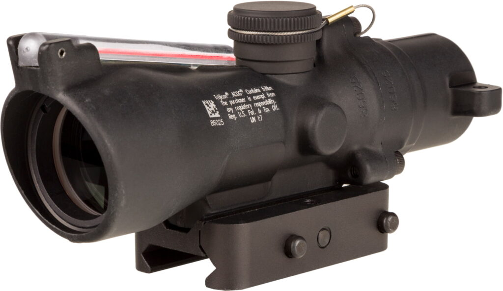Trijicon Compact ACOG 3x24 Low-Height Riflescope, Red .223/55gr Crosshair Reticle, Q-LOC Mount, Black
