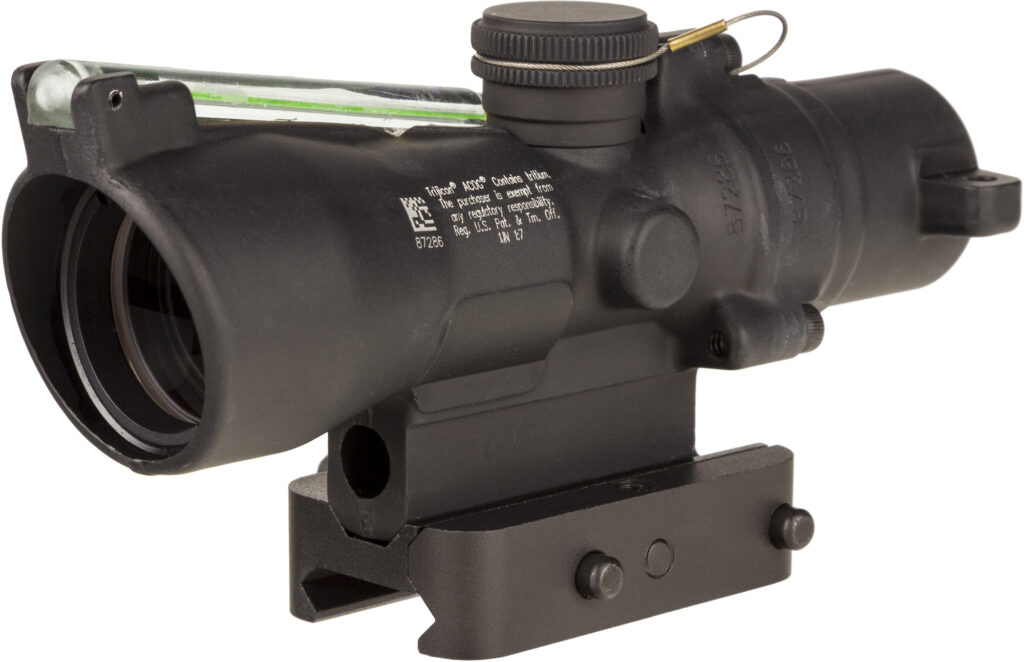 Trijicon Compact ACOG XB 3x24 Crossbow Scope, Green Chevron Reticle for 300-340 FPS, Q-LOC Mount