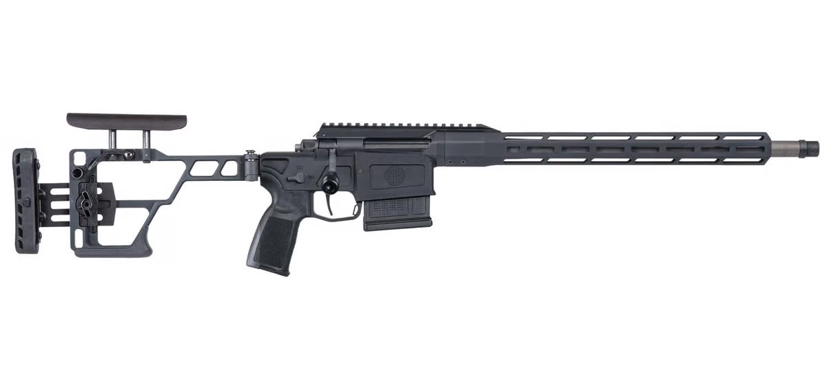 SIG Cross .308 Win 16-inch black folding bolt-action rifle, right-side view