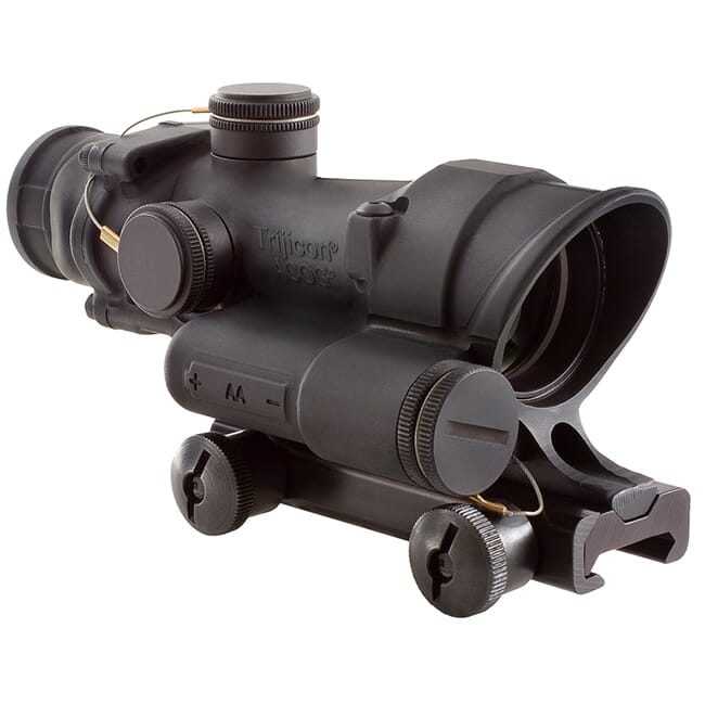 Trijicon ACOG TA02 4×32 LED Riflescope, Green .223 Horseshoe/Dot Reticle, TA51 Mount, Black