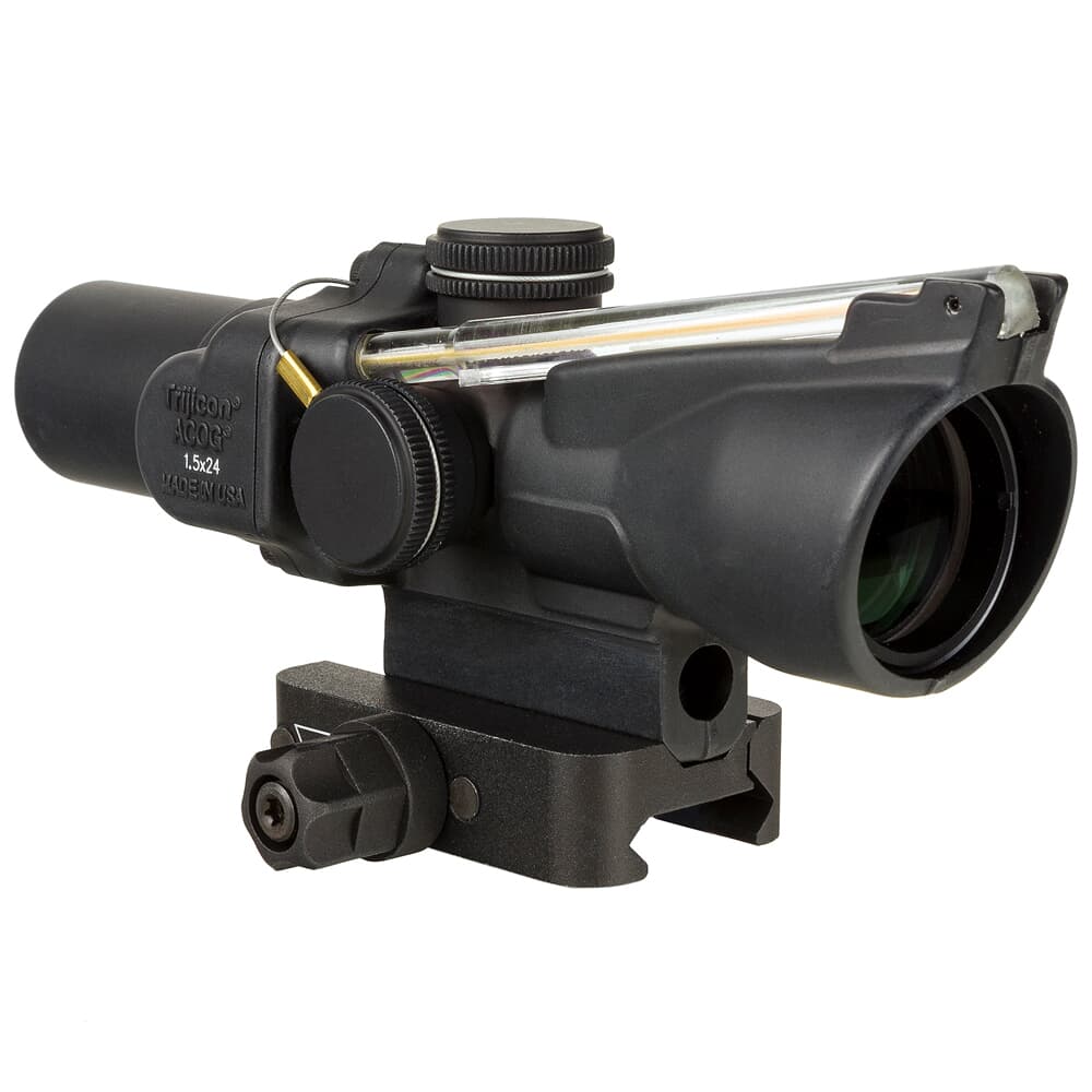Trijicon Compact ACOG 1.5x24 Riflescope, Amber 8 MOA Triangle Reticle, Q-LOC Mount, Black