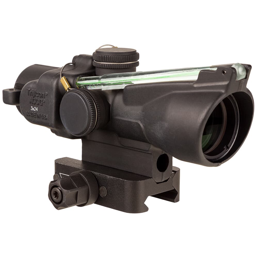 Trijicon Compact ACOG XB 3x24 Crossbow Scope, Green Chevron Reticle for 400-440+ FPS, Q-LOC Mount