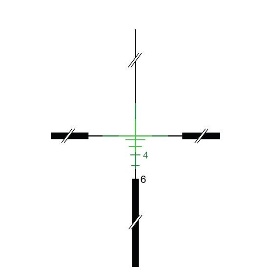 Trijicon ACOG green crosshair reticle diagram for TA31-C-100380