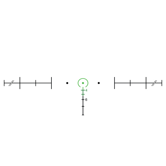 Trijicon ACOG green horseshoe and dot reticle diagram for TA31-D-100367