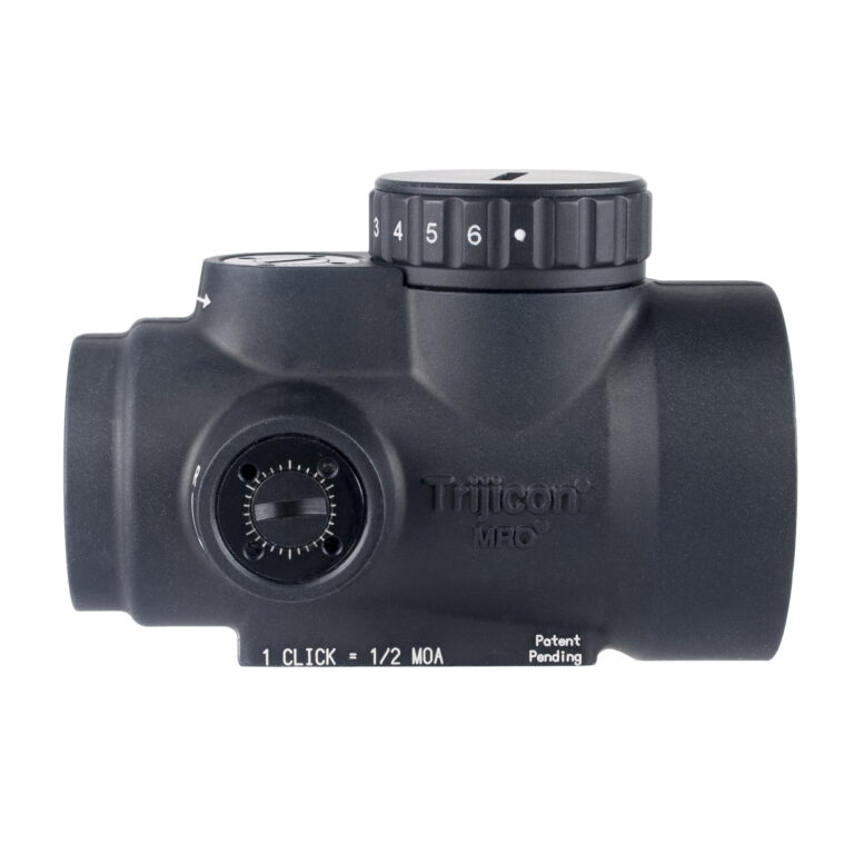 Trijicon MRO SD red dot sight without a mount, compared with the MRO HD