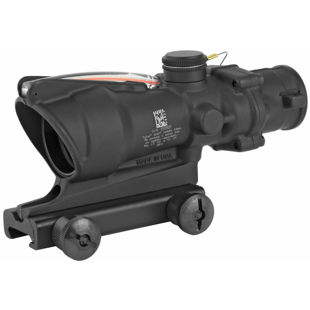 Trijicon ACOG TA31H 4×32 Riflescope, Red .223 Horseshoe/Dot Reticle, TA51 Mount, Black