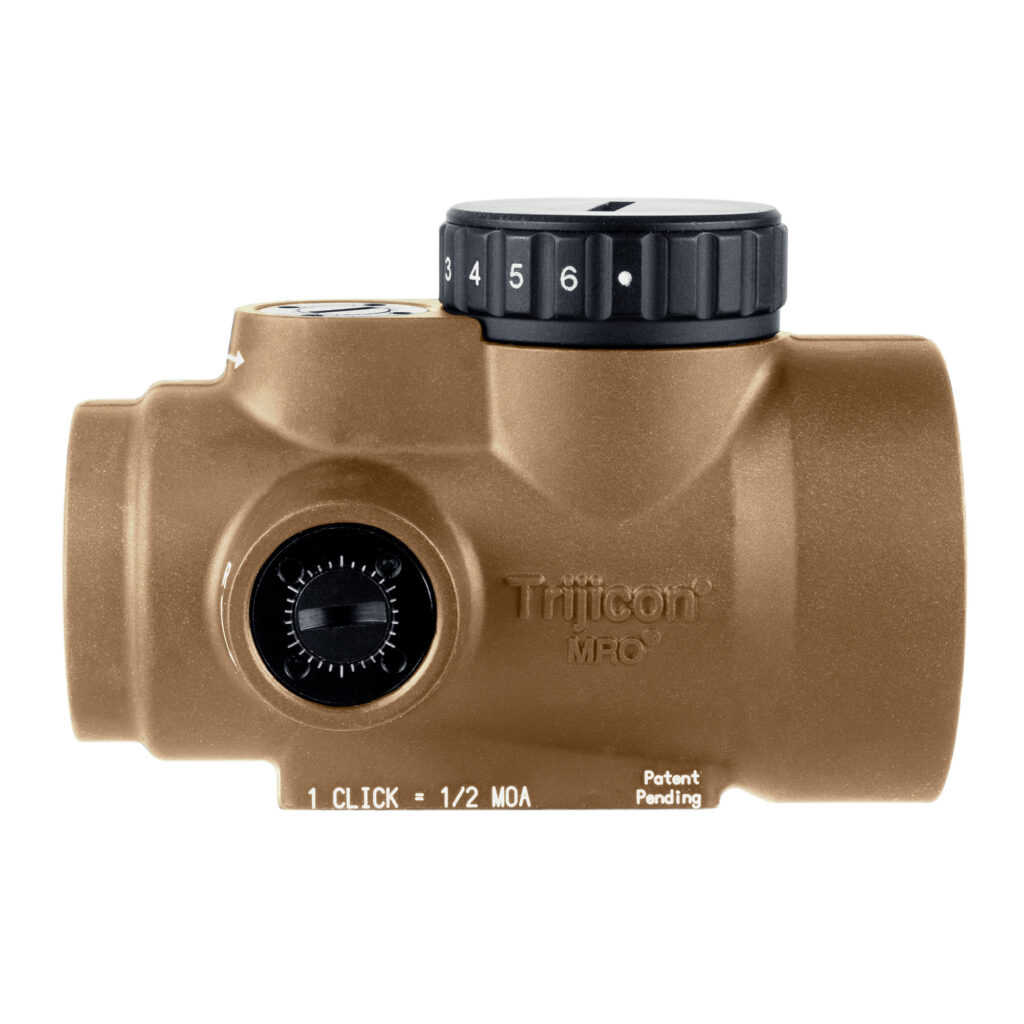 Trijicon MRO SD 1×25 2 MOA Red Dot Sight, No Mount, Coyote Brown