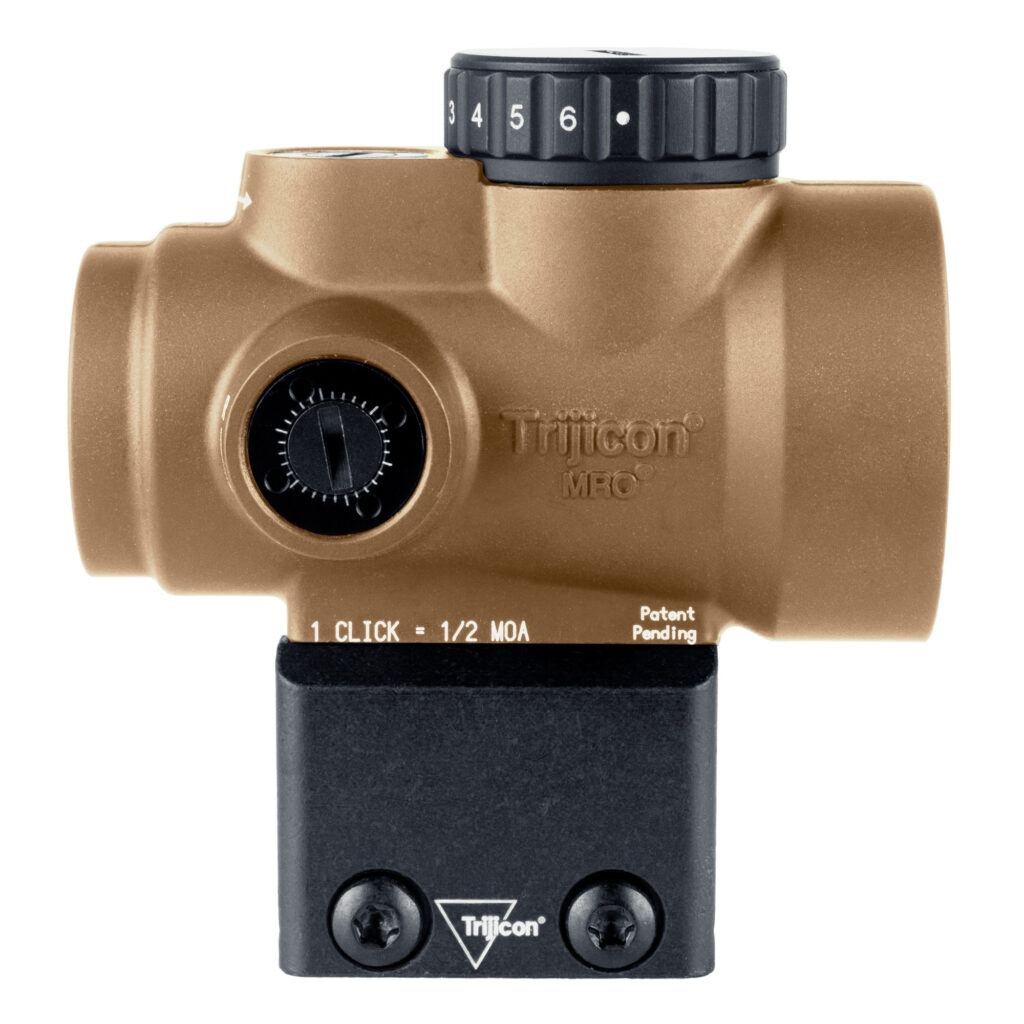 Trijicon MRO SD 1×25 2 MOA Red Dot Sight, Lower 1/3 Co-Witness Mount, Coyote Brown