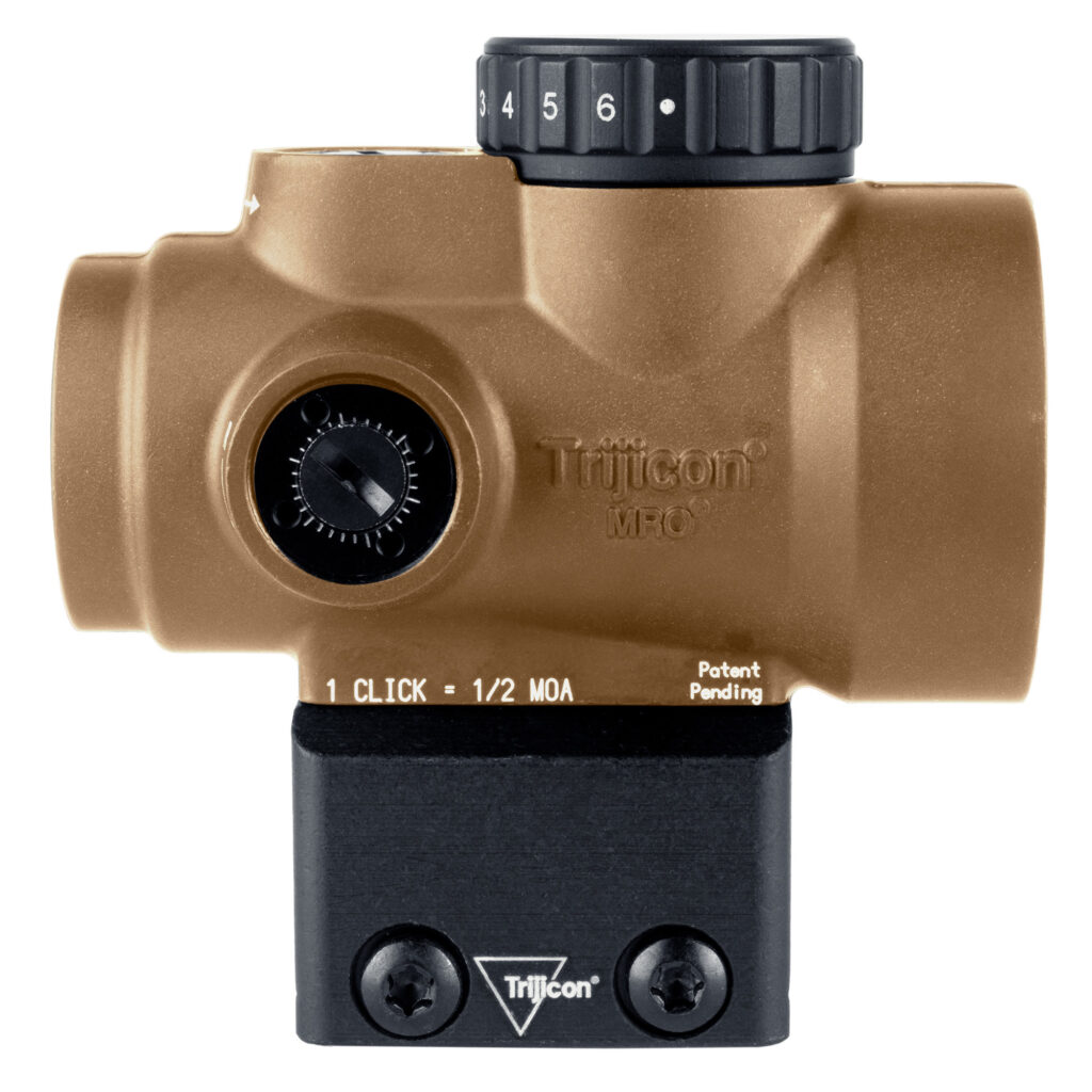 Trijicon MRO SD 1×25 2 MOA Red Dot Sight, Full Co-Witness Mount, Coyote Brown