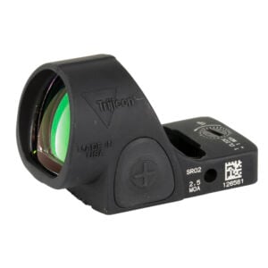 Trijicon SRO red dot optic with a large rounded window