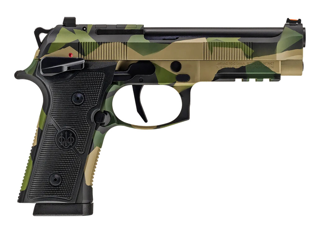 Beretta 92XI SAO, 9mm Luger Pistol, 4.7" Barrel, Splinter Camo Cerakote, Optics Ready, 15+1 Capacity