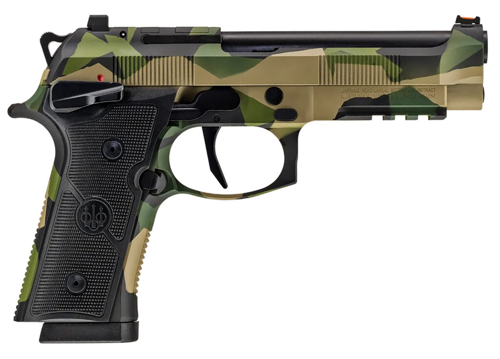 Beretta 92XI SAO, 9mm Luger Pistol, 4.7" Barrel, Splinter Camo Cerakote, Optics Ready, 10+1 Capacity